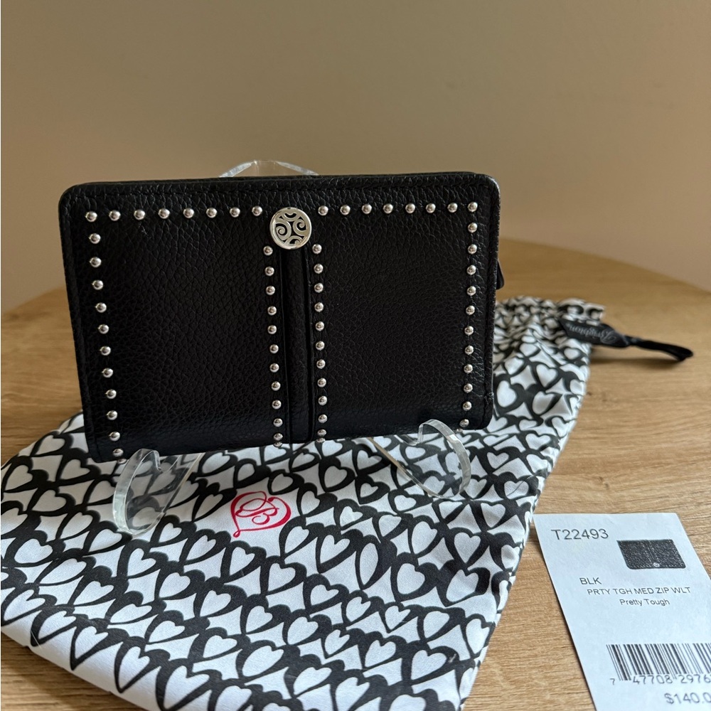 Brighton- Black Studded Women's Wallet